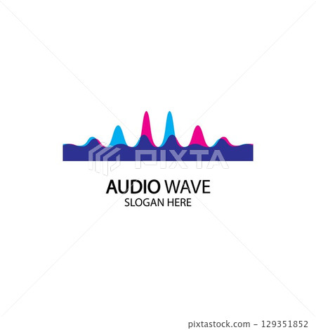 Music Logo concept sound wave, Audio Technology, Abstract Shape Music Logo concept sound wave, Audio Technology, Abstract Shape 129351852