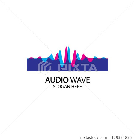 Music Logo concept sound wave, Audio Technology, Abstract Shape Music Logo concept sound wave, Audio Technology, Abstract Shape 129351856