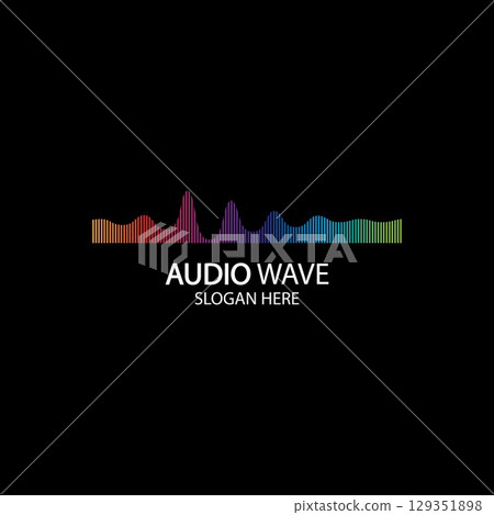 Music Logo concept sound wave, Audio Technology, Abstract Shape Music Logo concept sound wave, Audio Technology, Abstract Shape 129351898