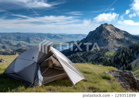 Elevated camping experience with stunning mountain views Elevated camping experience with stunning mountain views 129351899
