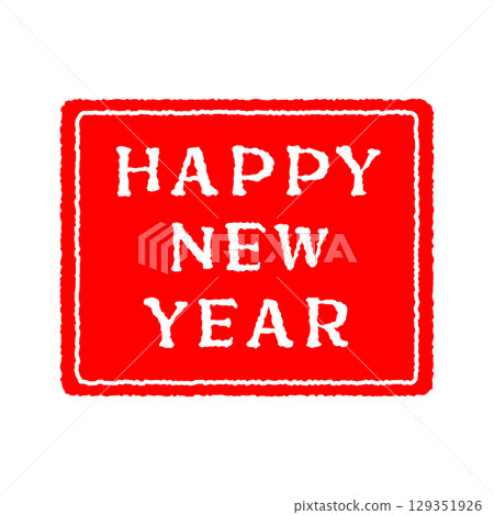 郵票樣式新年快樂 129351926