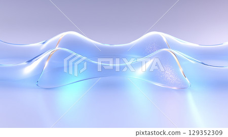 glowing wave line, abstract background with light 129352309