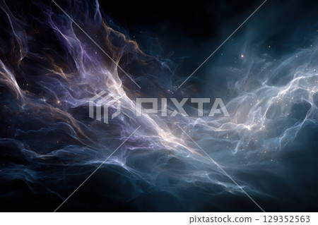 Vibrant blue and purple neural network patterns 129352563