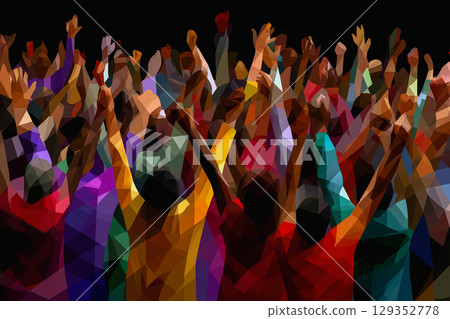 Celebration of unity and diversity at a vibrant gathering 129352778