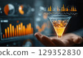 Visualizing a marketing funnel with data insights and graphs 129352830
