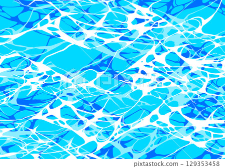 波濤洶湧的大海圖案插圖。無縫。 波濤洶湧的大海圖案插圖。無縫。 129353458
