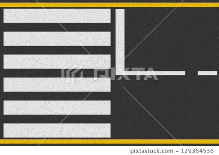 asphalt road for transport with markings vector illustration 129354536