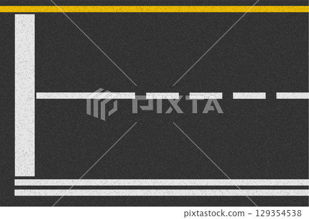 asphalt road for transport with markings vector illustration 129354538