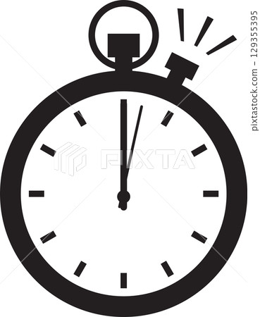 Simple clock icon 129355395