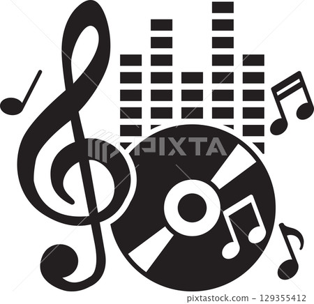 Music-inspired illustrations 129355412