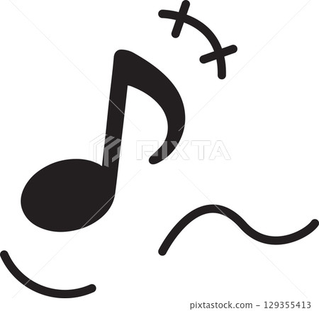 Musical symbols that evoke music 129355413