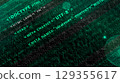 Abstract technology and science background .Code input on monitore screen 129355617