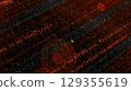 Abstract technology and science background .Code input on monitore screen 129355619