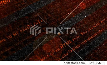 Abstract technology and science background .Code input on monitore screen 129355619