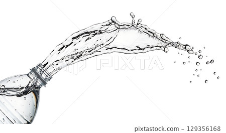 water splash in glass isolated on white water splash in glass isolated on white 129356168