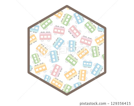 Hexagonal train frame 129356415