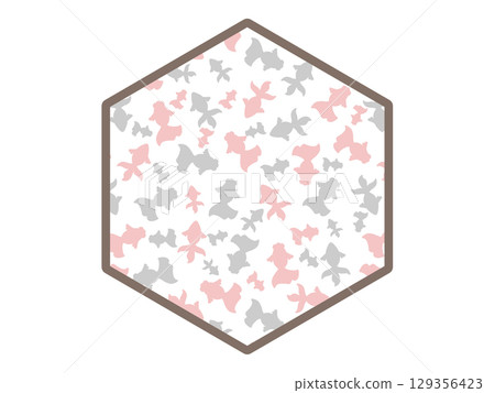 Goldfish hexagonal frame 129356423