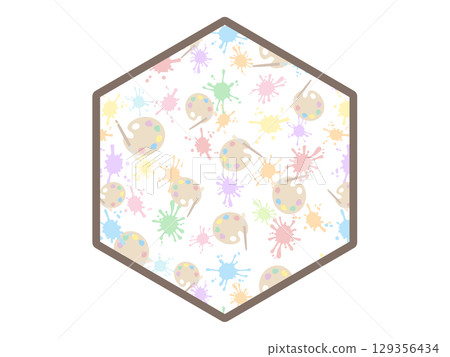 Hexagonal paint frame 129356434