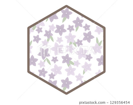 Bellflower hexagonal frame 129356454