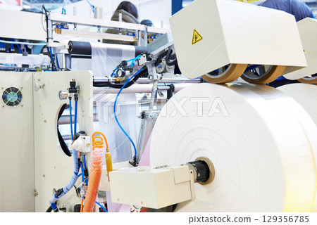 Machine for production of plastic bags 129356785