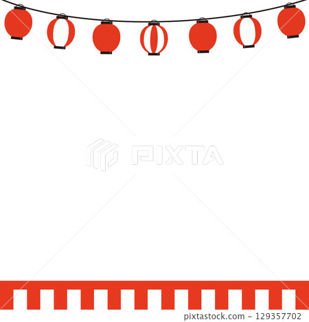 Square frame illustration of a festival stage Square frame illustration of a festival stage 129357702