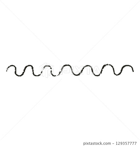 Charcoal or crayon black undulating stroke scribble painting, vector underlined, pencil or chalk wavy line, kids art Charcoal or crayon black undulating stroke scribble painting, vector underlined, pencil or chalk wavy line, kids art 129357777