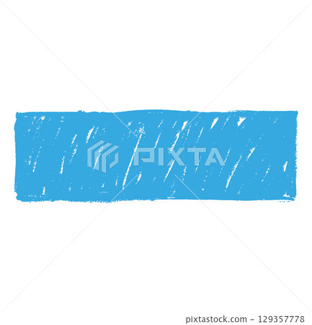 Blue crayon sketch horizontal plate shape, scribble rectangle figure chalk or pencil texture, doodle kids hand drawing Blue crayon sketch horizontal plate shape, scribble rectangle figure chalk or pencil texture, doodle kids hand drawing 129357778
