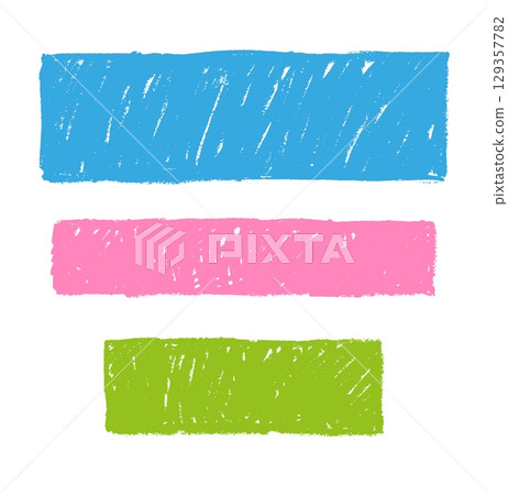 Crayon sketch horizontal plate shapes vector set, scribble rectangular figure chalk pencil texture, doodle kids drawing Crayon sketch horizontal plate shapes vector set, scribble rectangular figure chalk pencil texture, doodle kids drawing 129357782