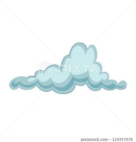 cumulus rain cloud cartoon vector illustration 129357870