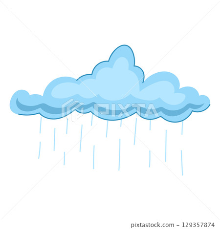 precipitation rain cloud cartoon vector illustration 129357874