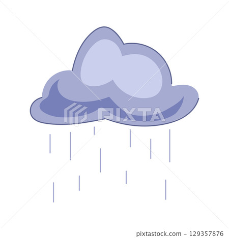 lightning rain cloud cartoon vector illustration lightning rain cloud cartoon vector illustration 129357876