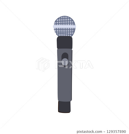 omnidirectional radio microphone cartoon vector illustration 129357890