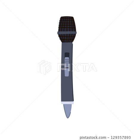 condenser radio microphone cartoon vector illustration 129357893