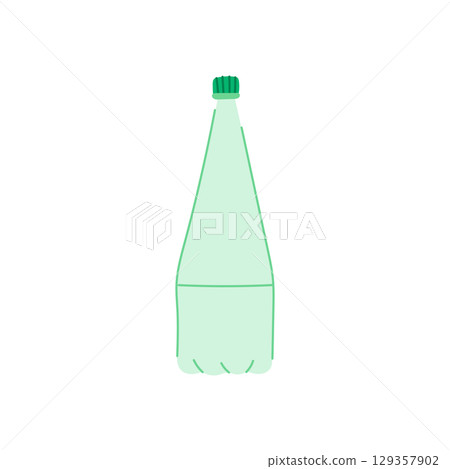sustainability plastic water bottle cartoon vector illustration 129357902