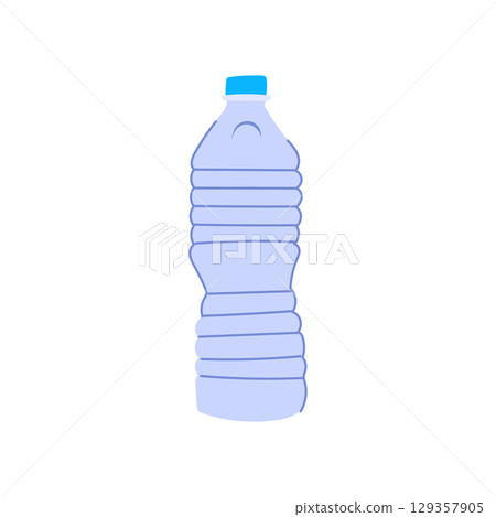 pollution plastic water bottle cartoon vector illustration 129357905