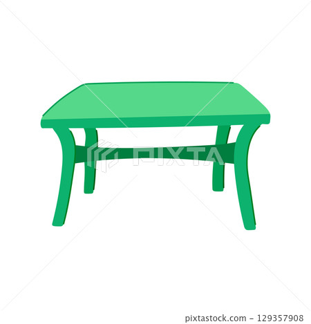 versatile plastic table cartoon vector illustration 129357908