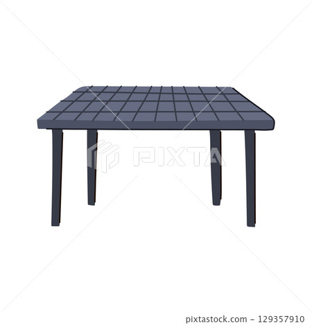 foldable plastic table cartoon vector illustration 129357910