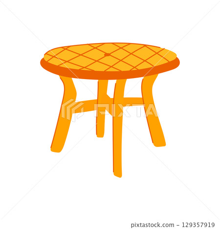 indoor plastic table cartoon vector illustration indoor plastic table cartoon vector illustration 129357919