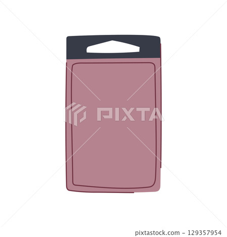 textured plastic cutting board cartoon vector illustration 129357954