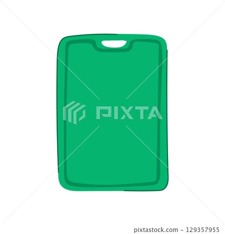 reversible plastic cutting board cartoon vector illustration 129357955