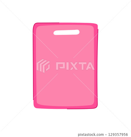 ecofriendly plastic cutting board cartoon vector illustration 129357956