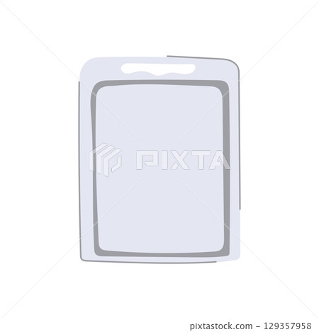 hygienic plastic cutting board cartoon vector illustration 129357958