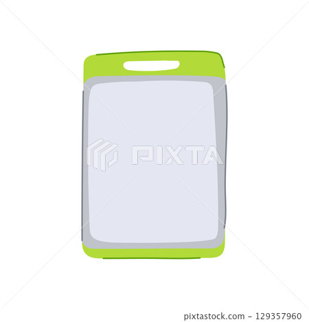 lightweight plastic cutting board cartoon vector illustration 129357960