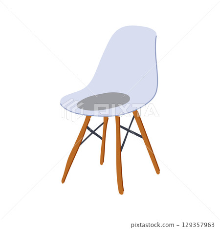 maintenancefree plastic chair cartoon vector illustration 129357963