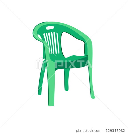 colorful plastic chair cartoon vector illustration colorful plastic chair cartoon vector illustration 129357982