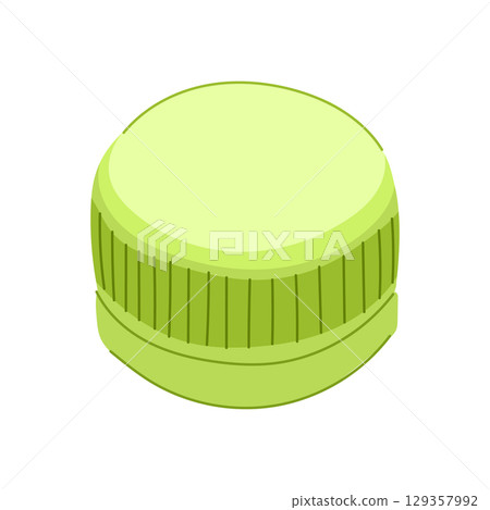 biodegradable plastic bottle cap cartoon vector illustration 129357992