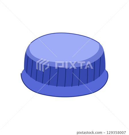waste plastic bottle cap cartoon vector illustration 129358007