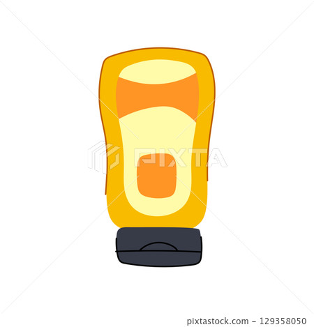 sandwich mustard bottle cartoon vector illustration 129358050