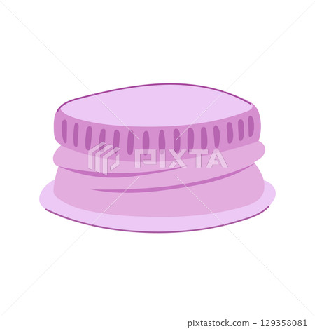 gasket metall bottle cap cartoon vector illustration 129358081