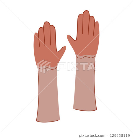 fast leather gloves cartoon vector illustration fast leather gloves cartoon vector illustration 129358119